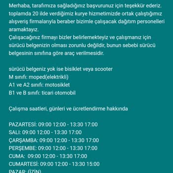 İşin Olsun Tem Kurye Adına Sahte İlan Ve Formla Özel Bilgilerim İstendi