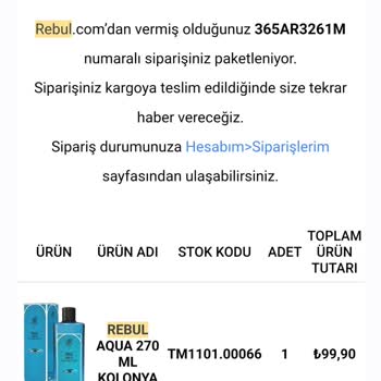 Rebul Siparişi Göndermiyor 1 Ay Oldu