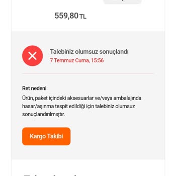 Hepsiburada Cayma Hakkımı Kullandırmıyor.