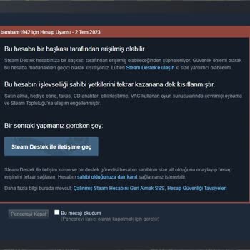 Steam 15 Yıllık Hesabımın Topluluk Banı Yemesi