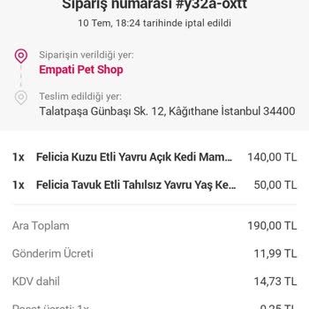 Yemek Sepeti Para İadesi