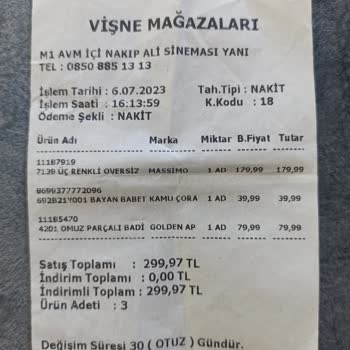 Vişne Mağaza Gaziantep Real Vişne Mağazası Mağduriyet