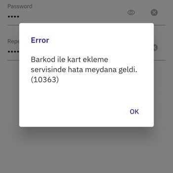 Oldubil Hatası (10321) Kartımı Ekleyemiyorum