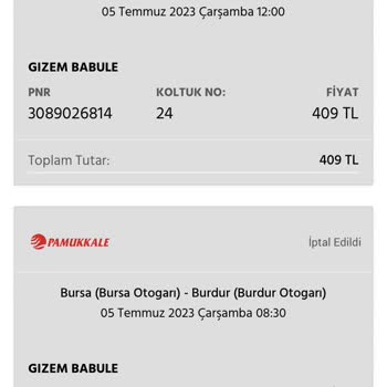 Obilet Kupon Ücret İadesi
