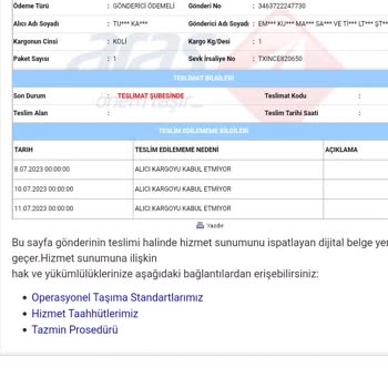Aras Kargo Ataevler Şubesi Tarafından Mağdur Edilmem