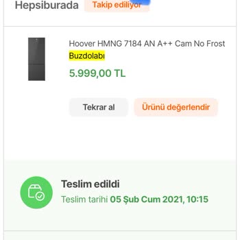 Hoover Buzdolabım Aldığıma Pişmanım