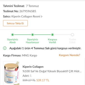 Trendyol-MNG Ürün Kaybetti