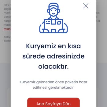 Aras Kurye İademi Almaya Gelmeyen Kurye