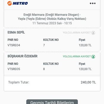 Metro Turizm Firmasının Hatalı Bilet Kesimi Ve Bekletmeleri