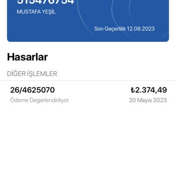 Türkiye Sigortasında Ki Ödemenin Tarafıma Yapılmaması