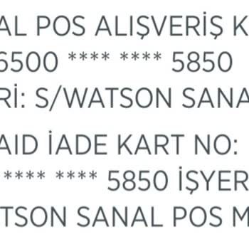 Watsons Eksik Para İadesi