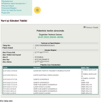 UPS Türkiye İlgisizlik Alakasızlık Özensizlik!