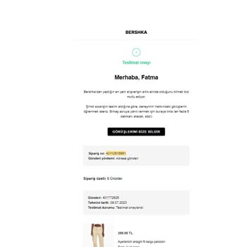 Bershka Habersiz Sipariş İptal Etme Ve Ulaşamama Problemi