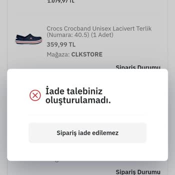 Epttavm clkstore Mağazası Crocs Marka Terlik Şikayeti!