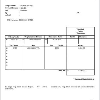 BTK (Bilgi Teknolojileri ve İletişim Kurumu) IMEI Telefon Kaydı