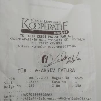 Tarım Kredi Kooperatif Market Kötü Kokulu Ve Tatsız Kurabiye
