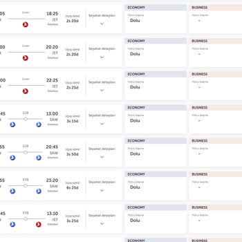 THY İstanbul-Van, Van-İstanbul Güzergahında Bilet Bulunamıyor!