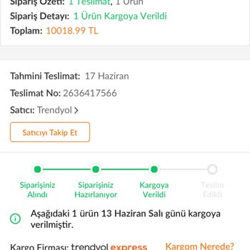 Trendyol Siparişimin Üstüne Yatmaya Çalışıyor