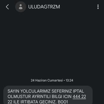 Obilet Firma Seferi İptali Nedeniyle Bilet İadesi