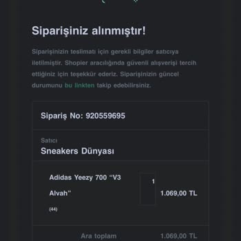 Yvsneakerstr Sipariş Verdiğim Fiyattan Alamadım