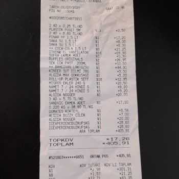 Migros Fiş İle Alınmayan Ürün