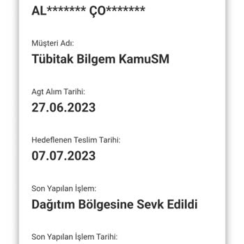 AGT Kurye (aynigunteslim.com) Kargomu Getirmiyor Ve Geri Dönüş Yapmıyor