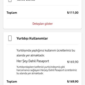 Vodafone Her Şey Dahil Pasaport Red