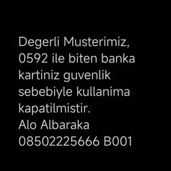 Albaraka Türk Hesabıma Konulan Bloke