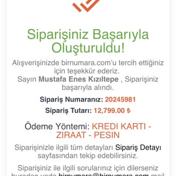 Birnumara.com Klima Siparişi İptali Ve İade Problemi