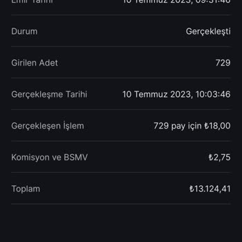 Midas Piyasa Emrinin Yanlış Uygulanması