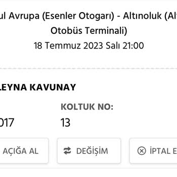 Obilet Bilet Aldığım Sefer Kayboldu