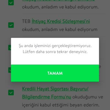 CepteTeb Onaylanan Kredimi Vermiyor
