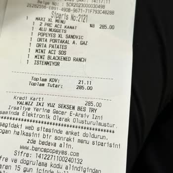 Popeyes Sabiha Gökçen Ürün Kalitesizliği Ve Eksik Yanlış Ürün Verildi