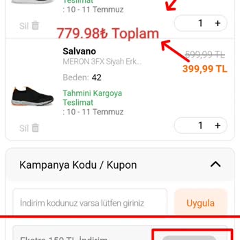 FLO Ayakkabı, Kampanya Kuponu Da Yazılan Kadar Tutarı İndirim Yapmadı