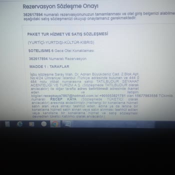 Tatilbudur 5 Gece Otel Konaklamalı Tur 6 Sözleşmede 6 Gece Otel Olarak Görünüyor.
