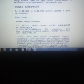 Tatilbudur 5 Gece Otel Konaklamalı Tur 6 Sözleşmede 6 Gece Otel Olarak Görünüyor.