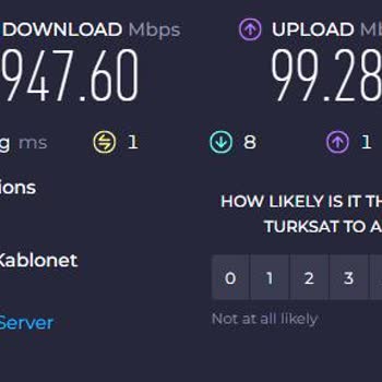 TÜRKSAT Kablo Net Simetrik İnternet Vermiyor.