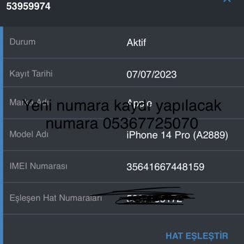 BTK IMEI Numara Eşleşme