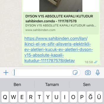 Sahibinden.com Paramgüvende Dyson V15 Dolandı R I L D I K