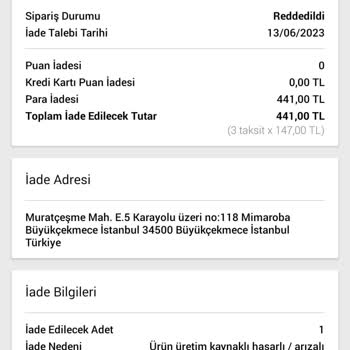 Sendeo İade, Kaybolan Ürün