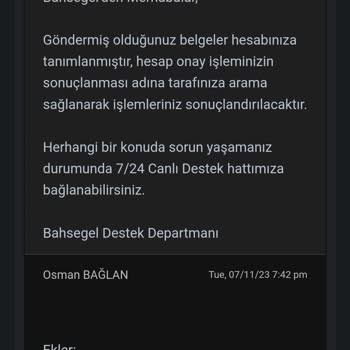 BahseGel Çekim İşlemi Yapamıyorum