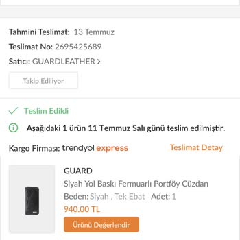 Guard Leather Tamamen Yanlış Özensiz Ürün