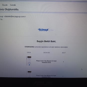 Phyto Ecza Gruptan Sipariş İadesi Şikayeti