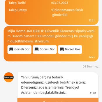 Xiaomi Trendyol Masterbilisim Firması Yanlış Ürün Gönderip Değiştirmemesi