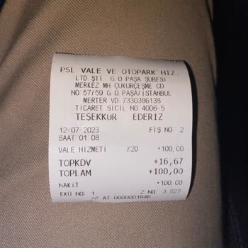 Medical Park Hastanesi GOP Gece Acilden Girişe 100 TL Vale Ücreti.