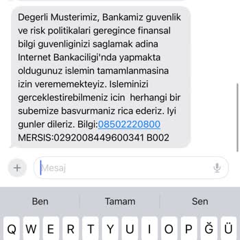 Denizbank Güvenlik Teyidi Yüzünden İşlemlerimi Yapamıyorum