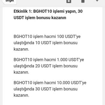 Bitget Gelmeyen Mail Görevi Ödülleri
