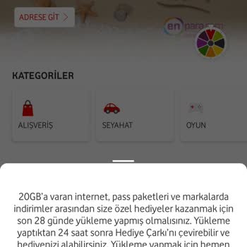 Vodafone Lira Yüklememe Rağmen Hediye Çarkı Çevrilmiyor