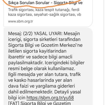 Sigorta Bilgi ve Gözetim Merkezi Yanlış Ya Da Eksik Bilgi