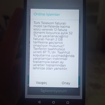 Türk Telekom Yüksek Fatura Tutarı